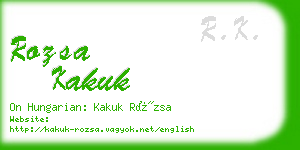 rozsa kakuk business card